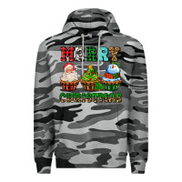 Slate Camo merry christmas with cupcakes Premium Hoodie - AdoDesignShop