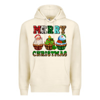 Tofu merry christmas with cupcakes Premium Hoodie - AdoDesignShop