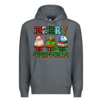 Rock merry christmas with cupcakes Premium Hoodie - AdoDesignShop