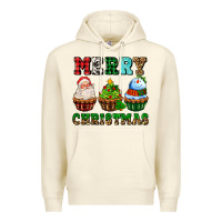 Sandshell merry christmas with cupcakes Premium Hoodie - AdoDesignShop