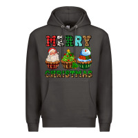 Smoke merry christmas with cupcakes Premium Hoodie - AdoDesignShop