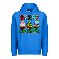 True Royal merry christmas with cupcakes Premium Hoodie - AdoDesignShop