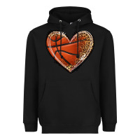 Black basketball heart Heavyweight Hoodie - texasbilliewilder