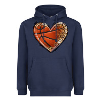 Navy basketball heart Heavyweight Hoodie - texasbilliewilder