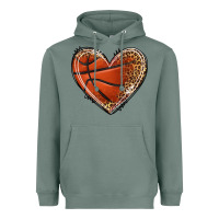 Sage basketball heart Heavyweight Hoodie - texasbilliewilder