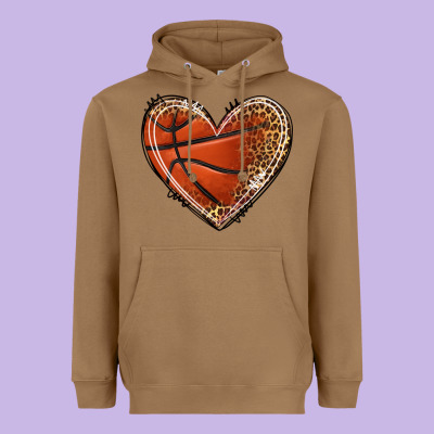 Heavyweight Hoodie basketball heart