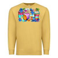 Antique Gold stitch summer coffee cups Premium Sweatshirt - Zillion Design Studio