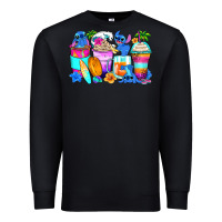 Black stitch summer coffee cups Premium Sweatshirt - Zillion Design Studio