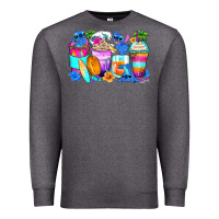Charcoal Heather stitch summer coffee cups Premium Sweatshirt - Zillion Design Studio