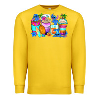 Lemon stitch summer coffee cups Premium Sweatshirt - Zillion Design Studio