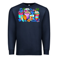 Navy stitch summer coffee cups Premium Sweatshirt - Zillion Design Studio