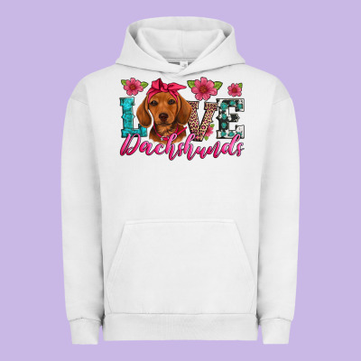 Love Dachshunds Urban Hoodie Designed By Artiststas