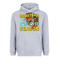 Heather Grey basketball is my favorite season Heavyweight Hoodie - texasbilliewilder