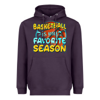 Plum basketball is my favorite season Heavyweight Hoodie - texasbilliewilder
