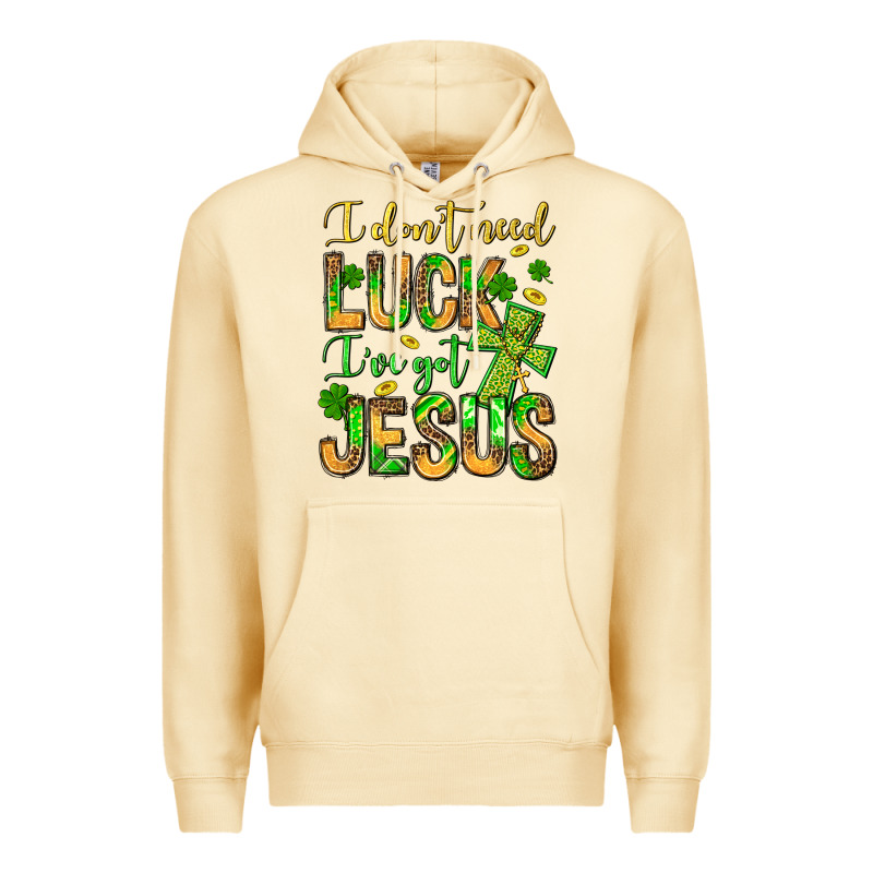 I Don't Need Luck I've Got Jesus Premium Hoodie by Jasminsmagicworld | Teevron