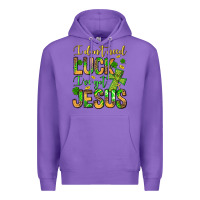 Purple I don't need luck I've got Jesus Premium Hoodie - Jasminsmagicworld