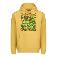Antique Gold I don't need luck I've got Jesus Premium Hoodie - Jasminsmagicworld