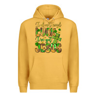 Mustard I don't need luck I've got Jesus Premium Hoodie - Jasminsmagicworld