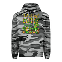 Slate Camo I don't need luck I've got Jesus Premium Hoodie - Jasminsmagicworld