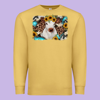 Cowhide Leopard Calf Premium Sweatshirt Designed By Ranaportraitstore