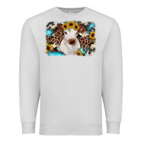 Dove Grey cowhide leopard calf Premium Sweatshirt - RanaPortraitStore