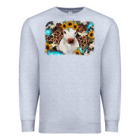 Heather Grey cowhide leopard calf Premium Sweatshirt - RanaPortraitStore