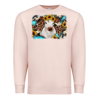 Pale Pink cowhide leopard calf Premium Sweatshirt - RanaPortraitStore