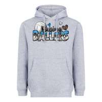 Heather Grey raising ballers volleyball Heavyweight Hoodie - Zillion Design Studio