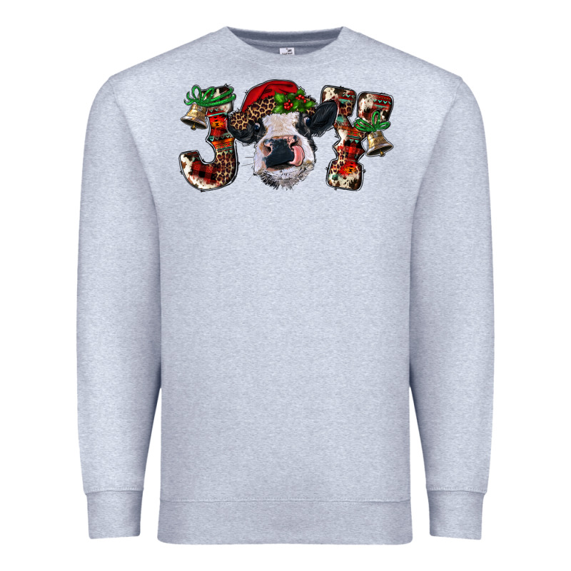 Christmas Joy With Heifer Cow Premium Sweatshirt by RanaPortraitStore | Teevron