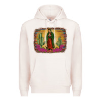 Pale Pink western our lady of guadalupe Premium Hoodie - JahusDesignShop