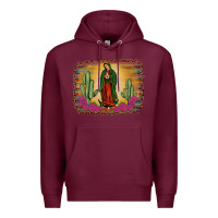 Burgundy western our lady of guadalupe Premium Hoodie - JahusDesignShop