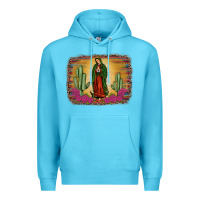 Ocean Blue western our lady of guadalupe Premium Hoodie - JahusDesignShop