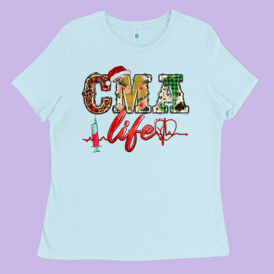 Christmas Certified Medical Assistant Life Ladies Tee Designed By Barkaloodesign