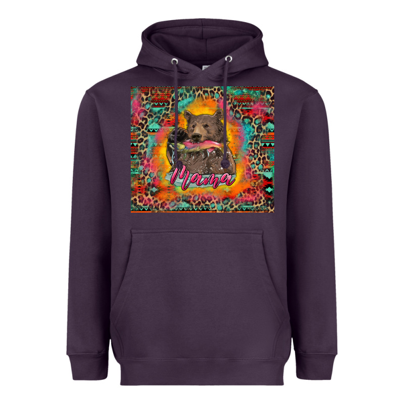 Mama Bear Leopard And Aztec Heavyweight Hoodie by RanaPortraitStore | Teevron