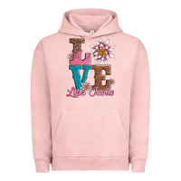 Pigment Salmon valentines day love like jesus Urban Hoodie - AdoDesignShop