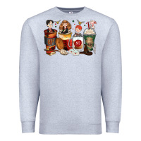 Heather Grey harry coffee cups Premium Sweatshirt - Zillion Design Studio