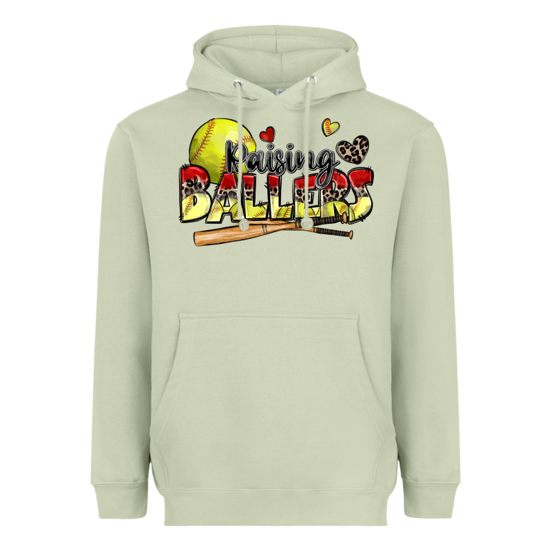 Raising Ballers Softball Heavyweight Hoodie by Zillion Design Studio | Teevron