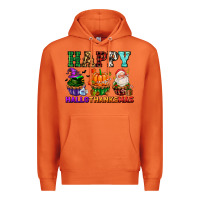 Carrot happy hallothanksmas with cupcakes Premium Hoodie - AdoDesignShop
