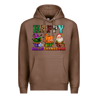 Chestnut happy hallothanksmas with cupcakes Premium Hoodie - AdoDesignShop