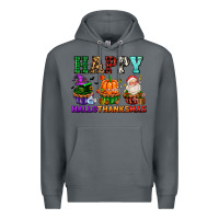 Rock happy hallothanksmas with cupcakes Premium Hoodie - AdoDesignShop