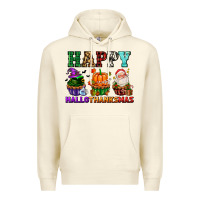 Sandshell happy hallothanksmas with cupcakes Premium Hoodie - AdoDesignShop