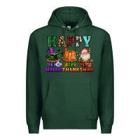 Sports Green happy hallothanksmas with cupcakes Premium Hoodie - AdoDesignShop