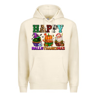 Tofu happy hallothanksmas with cupcakes Premium Hoodie - AdoDesignShop