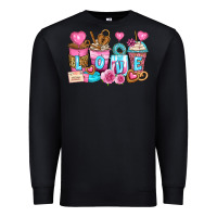 Black valentine's day coffee cups Premium Sweatshirt - Zillion Design Studio