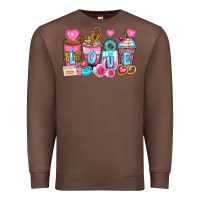 Chestnut valentine's day coffee cups Premium Sweatshirt - Zillion Design Studio