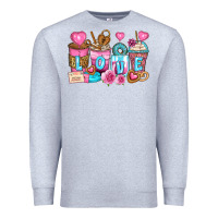 Heather Grey valentine's day coffee cups Premium Sweatshirt - Zillion Design Studio
