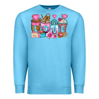 Ocean Blue valentine's day coffee cups Premium Sweatshirt - Zillion Design Studio