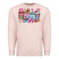 Pale Pink valentine's day coffee cups Premium Sweatshirt - Zillion Design Studio