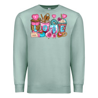 Seafoam valentine's day coffee cups Premium Sweatshirt - Zillion Design Studio