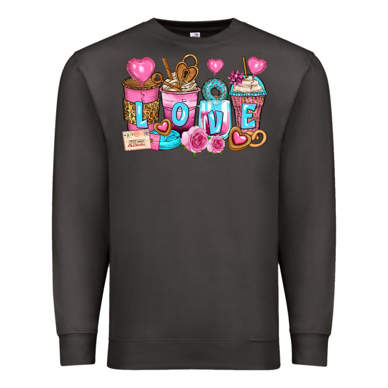 Valentine's Day Coffee Cups Premium Sweatshirt by Zillion Design Studio | Teevron